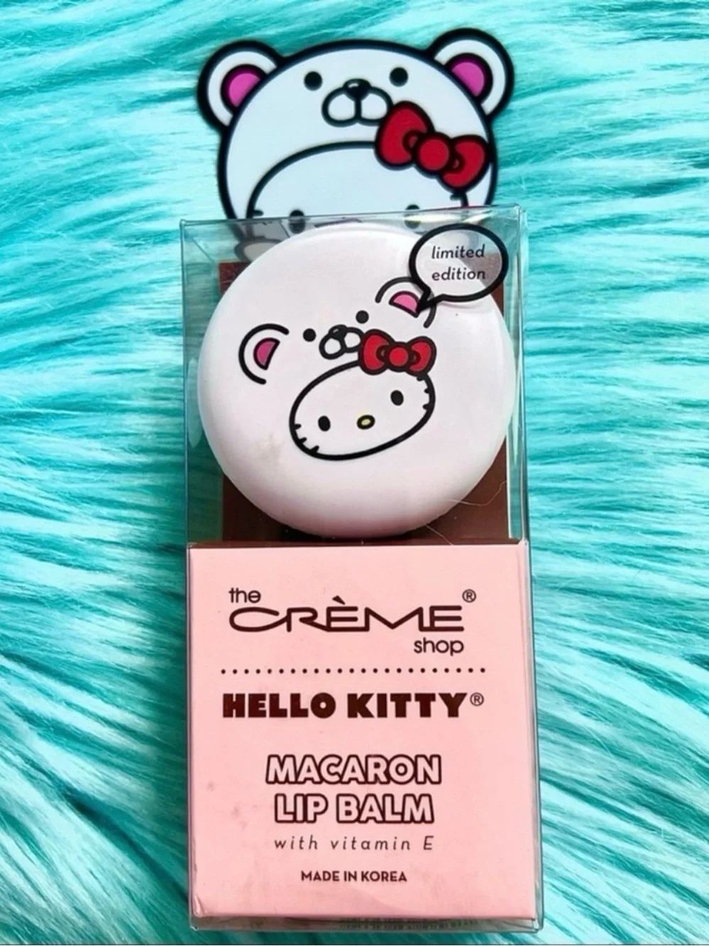 Crème Shop X Sanrio White Chocolate Limited Edition Hello Kitty Macaron Lip Balm